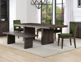 Evan 6-Piece 78-96-inch Table Set with Green Velvet Chairs from Steve Silver - Luna Furniture