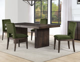 Evan 6-Piece 78-96-inch Table Set with Green Velvet Chairs from Steve Silver - Luna Furniture