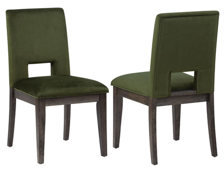 Evan Green Velvet Side Chair from Steve Silver - Luna Furniture