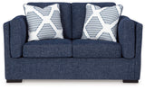 Evansley Navy Loveseat - 5450235