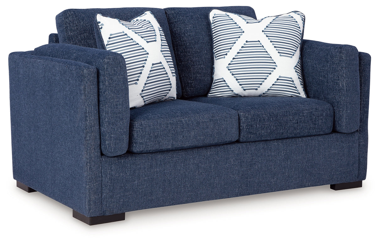 Evansley Sofa and Loveseat in Navy - PKG019297