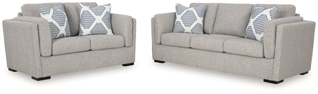 Evansley Sofa and Loveseat in Pewter - PKG019300