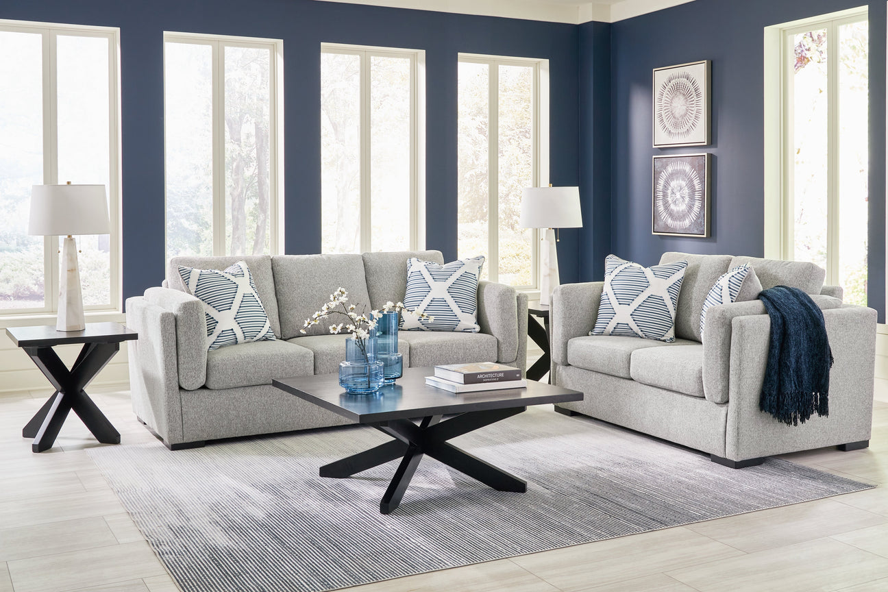 Evansley Pewter Living Room Set from Ashley - Luna Furniture