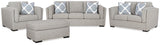 Evansley Sofa, Loveseat, Chair and Ottoman in Pewter - PKG019301