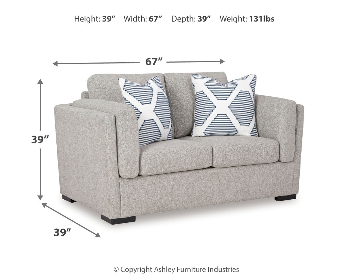 Evansley Sofa, Loveseat, Chair and Ottoman in Pewter - PKG019301