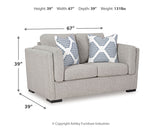 Evansley Sofa, Loveseat, Chair and Ottoman in Pewter - PKG019301