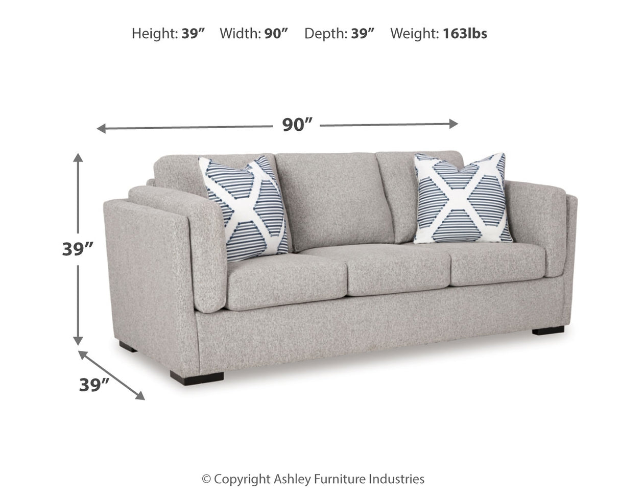 Evansley Sofa, Loveseat, Chair and Ottoman in Pewter - PKG019301