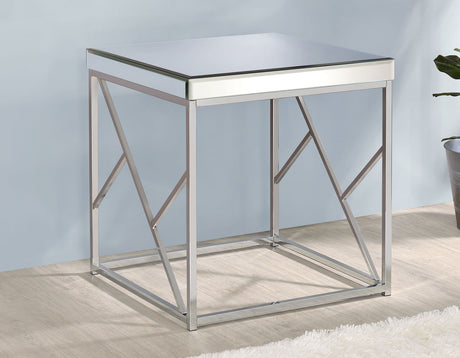 Evelyn End Table, Chrome from Steve Silver - Luna Furniture