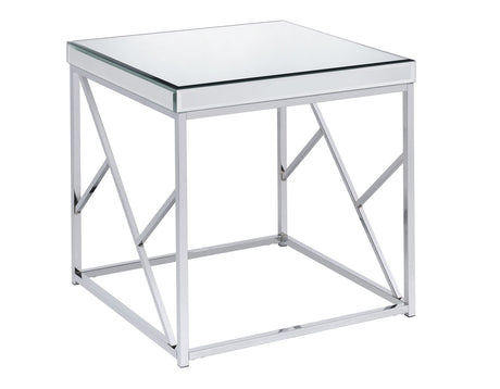 Evelyn End Table, Chrome from Steve Silver - Luna Furniture