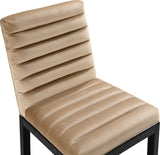 Evelyn Velvet Upholstered Accent Chair in Beige from Meridian - Luna Furniture