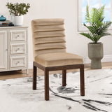 Evelyn Velvet Upholstered Accent Chair in Beige from Meridian - Luna Furniture