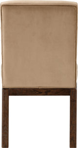 Evelyn Velvet Upholstered Accent Chair in Beige from Meridian - Luna Furniture