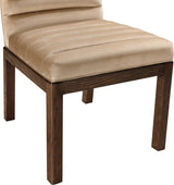 Evelyn Velvet Upholstered Accent Chair in Beige from Meridian - Luna Furniture