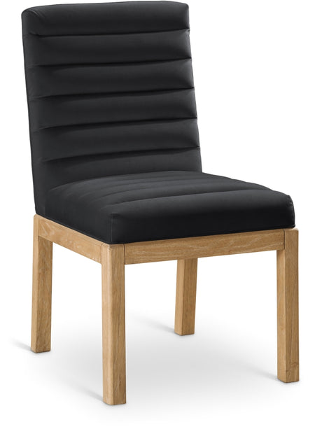 Evelyn Velvet Upholstered Accent Chair in Black from Meridian - Luna Furniture