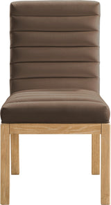 Evelyn Velvet Upholstered Accent Chair in Brown from Meridian - Luna Furniture