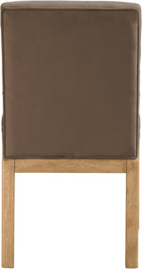 Evelyn Velvet Upholstered Accent Chair in Brown from Meridian - Luna Furniture