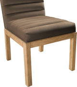 Evelyn Velvet Upholstered Accent Chair in Brown from Meridian - Luna Furniture