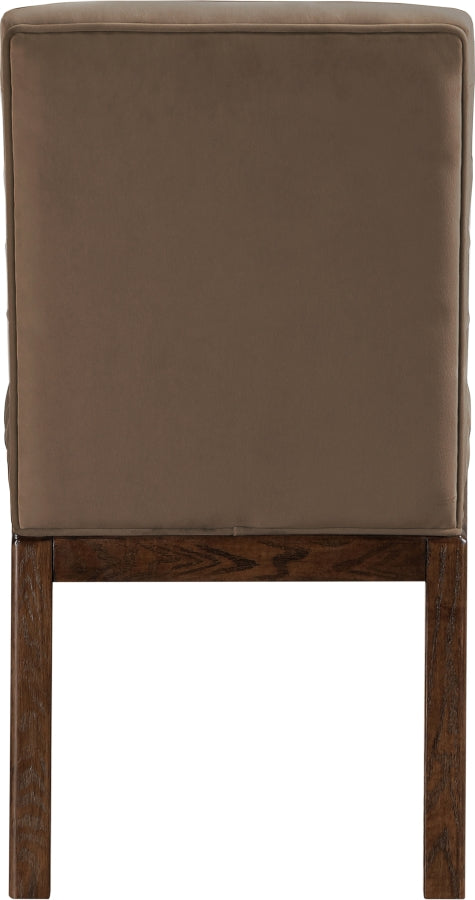 Evelyn Velvet Upholstered Accent Chair in Brown from Meridian - Luna Furniture