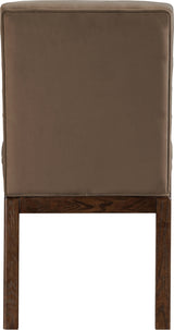 Evelyn Velvet Upholstered Accent Chair in Brown from Meridian - Luna Furniture