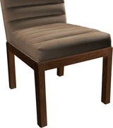 Evelyn Velvet Upholstered Accent Chair in Brown from Meridian - Luna Furniture