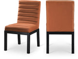 Evelyn Velvet Upholstered Accent Chair in Cognac from Meridian - Luna Furniture