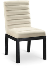 Evelyn Velvet Upholstered Accent Chair in Cream from Meridian - Luna Furniture