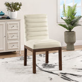 Evelyn Velvet Upholstered Accent Chair in Cream from Meridian - Luna Furniture