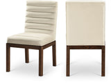 Evelyn Velvet Upholstered Accent Chair in Cream from Meridian - Luna Furniture