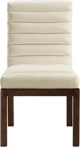 Evelyn Velvet Upholstered Accent Chair in Cream from Meridian - Luna Furniture