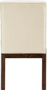 Evelyn Velvet Upholstered Accent Chair in Cream from Meridian - Luna Furniture