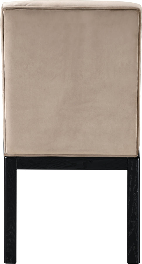 Evelyn Velvet Upholstered Accent Chair in Taupe from Meridian - Luna Furniture