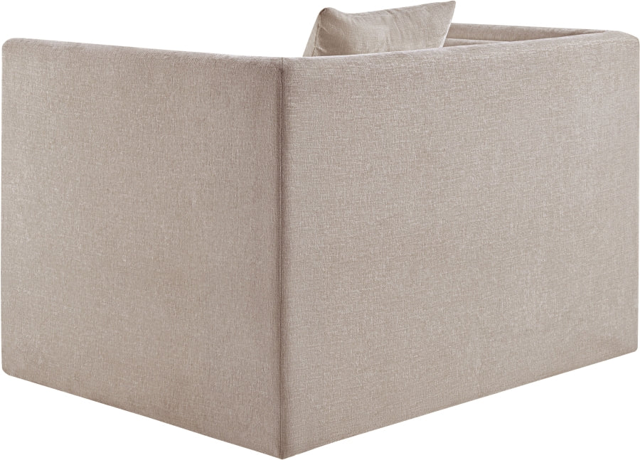 Everett Chenille Fabric Chair in Beige from Meridian - Luna Furniture