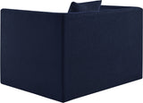 Everett Chenille Fabric Chair in Blue from Meridian - Luna Furniture