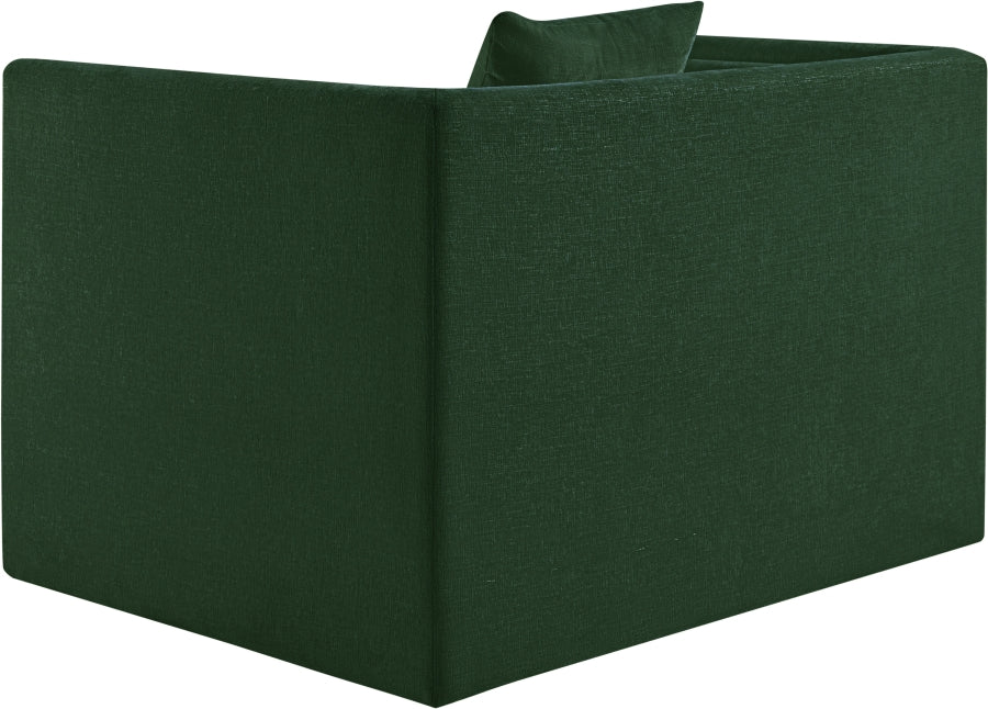 Everett Chenille Fabric Chair in Green from Meridian - Luna Furniture