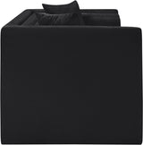 Everett Chenille Fabric Loveseat in Black from Meridian - Luna Furniture