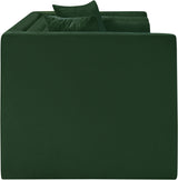 Everett Chenille Fabric Loveseat in Green from Meridian - Luna Furniture