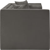 Everett Chenille Fabric Loveseat in Grey from Meridian - Luna Furniture