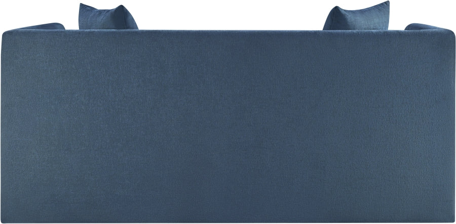 Everett Chenille Fabric Loveseat in Light Blue from Meridian - Luna Furniture