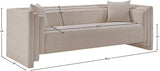 Everett Chenille Fabric Sofa in Beige from Meridian - Luna Furniture