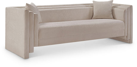 Everett Chenille Fabric Sofa in Beige from Meridian - Luna Furniture