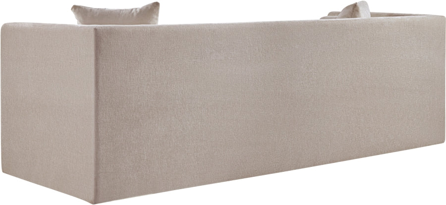 Everett Chenille Fabric Sofa in Beige from Meridian - Luna Furniture