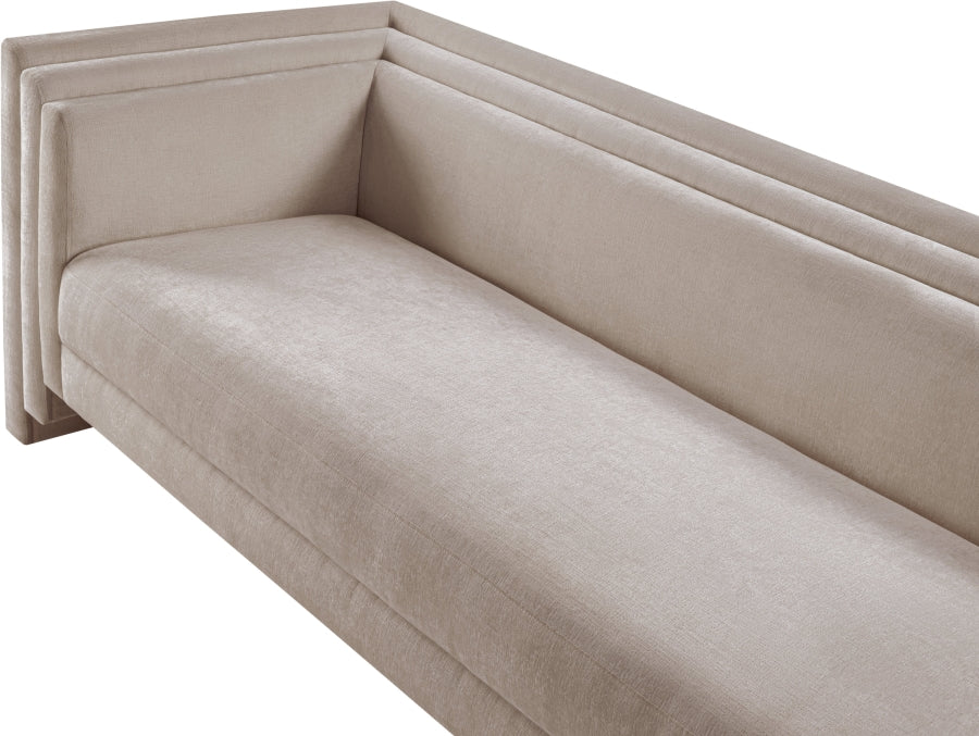 Everett Chenille Fabric Sofa in Beige from Meridian - Luna Furniture