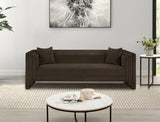 Everett Chenille Fabric Sofa in Brown from Meridian - Luna Furniture