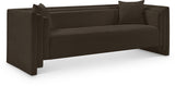 Everett Chenille Fabric Sofa in Brown from Meridian - Luna Furniture