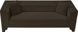 Everett Chenille Fabric Sofa in Brown from Meridian - Luna Furniture