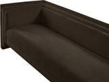 Everett Chenille Fabric Sofa in Brown from Meridian - Luna Furniture