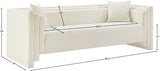 Everett Chenille Fabric Sofa in Cream from Meridian - Luna Furniture