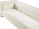 Everett Chenille Fabric Sofa in Cream from Meridian - Luna Furniture