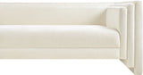 Everett Chenille Fabric Sofa in Cream from Meridian - Luna Furniture