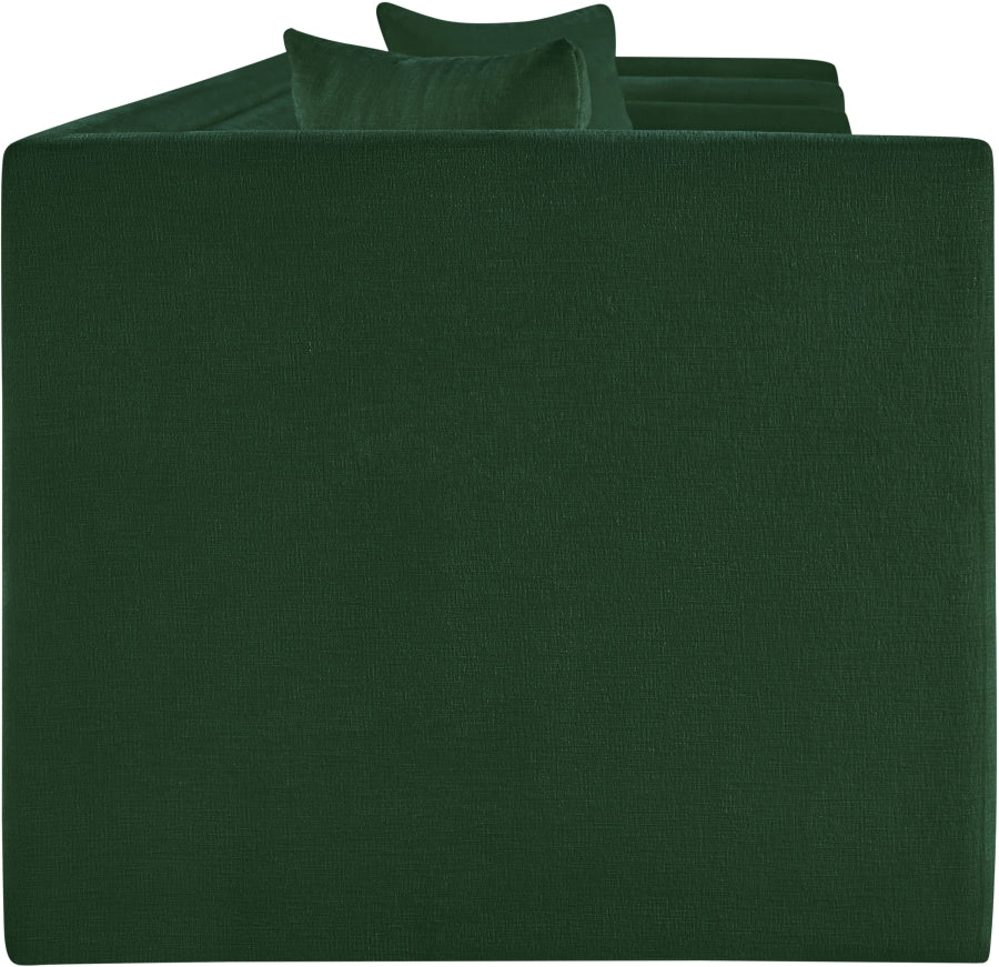 Everett Chenille Fabric Sofa in Green from Meridian - Luna Furniture